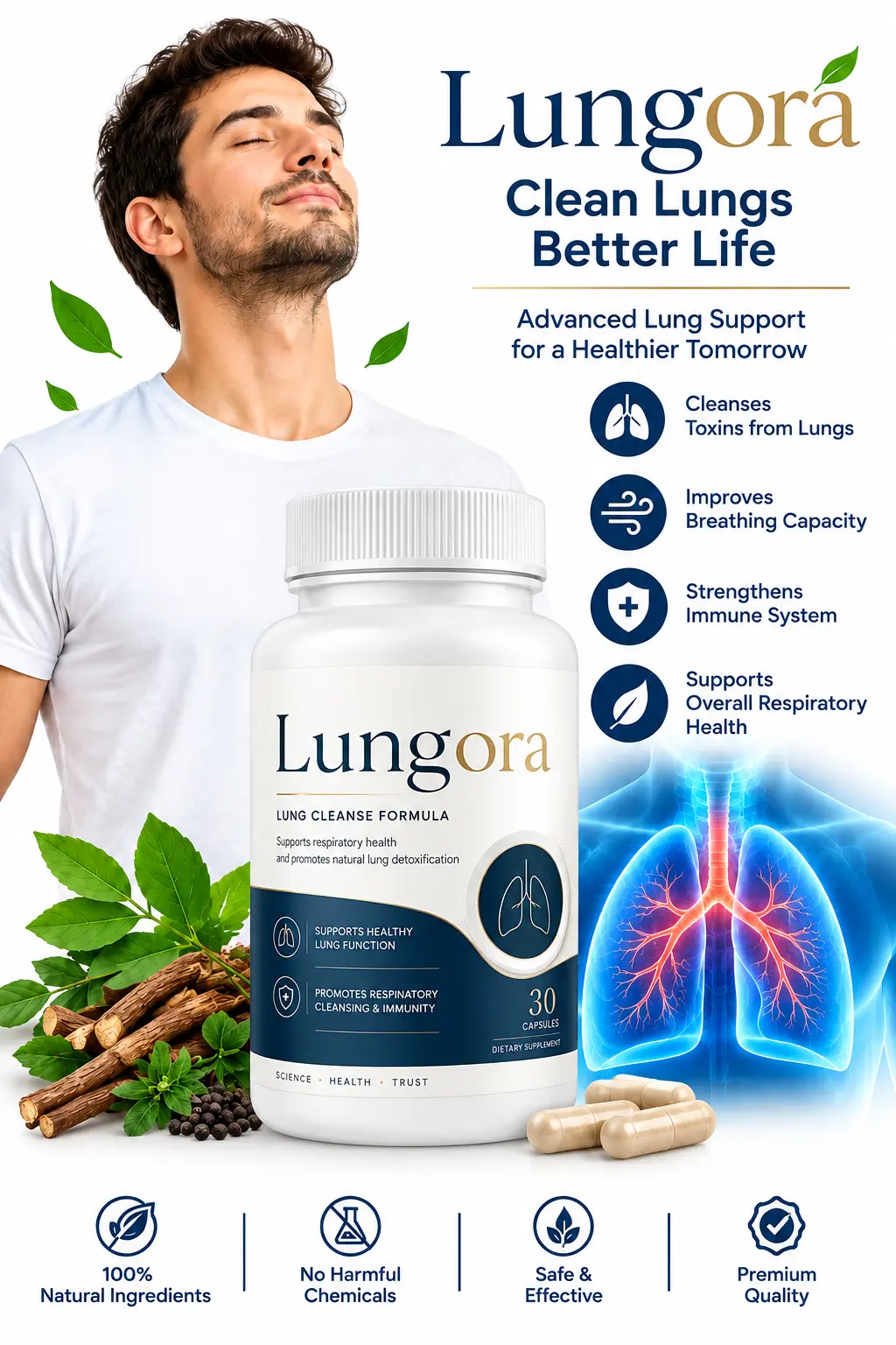 Lungora respiratory wellness support supplement